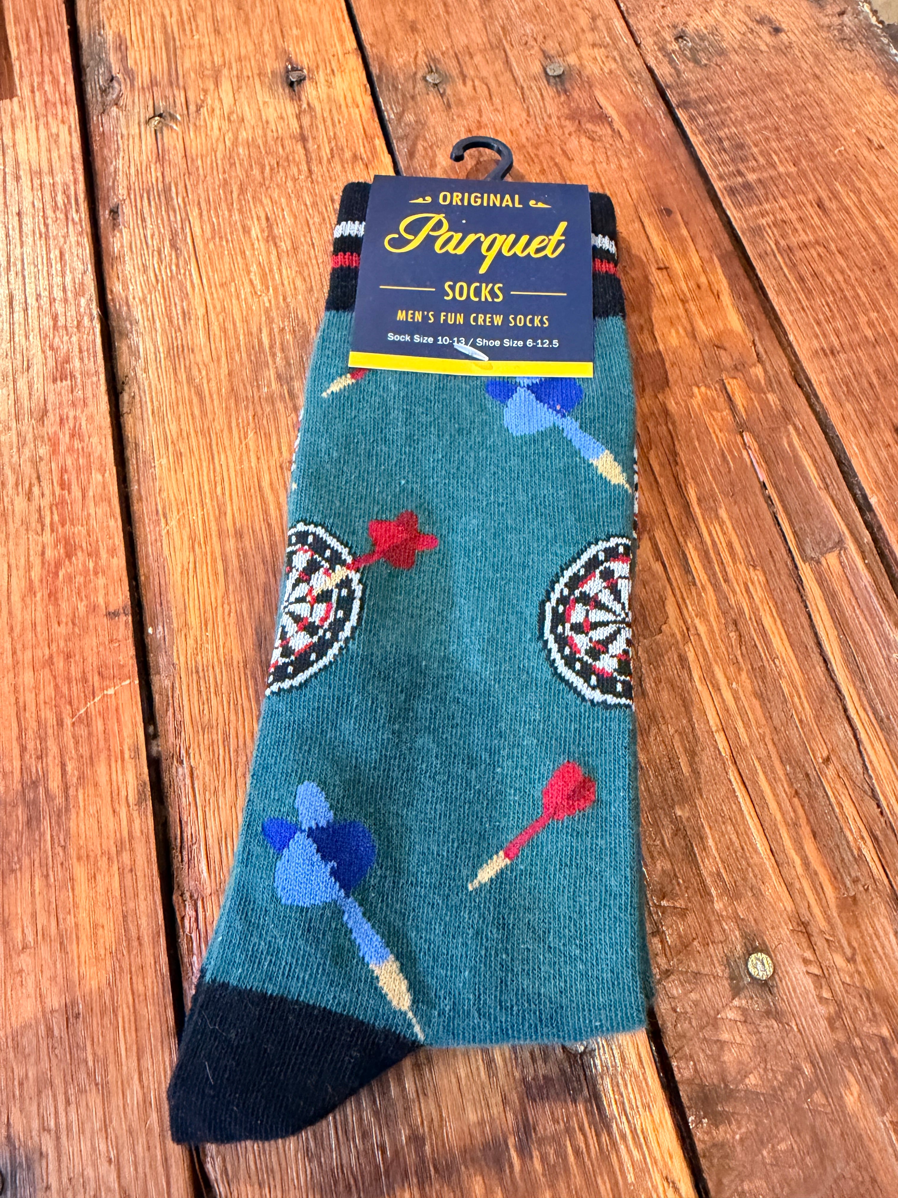 Novelty Socks Throwing Darts Parquet