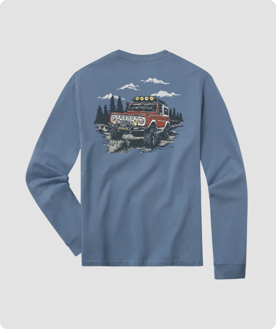 Vintage Voyager Tee LS Nautical Blue