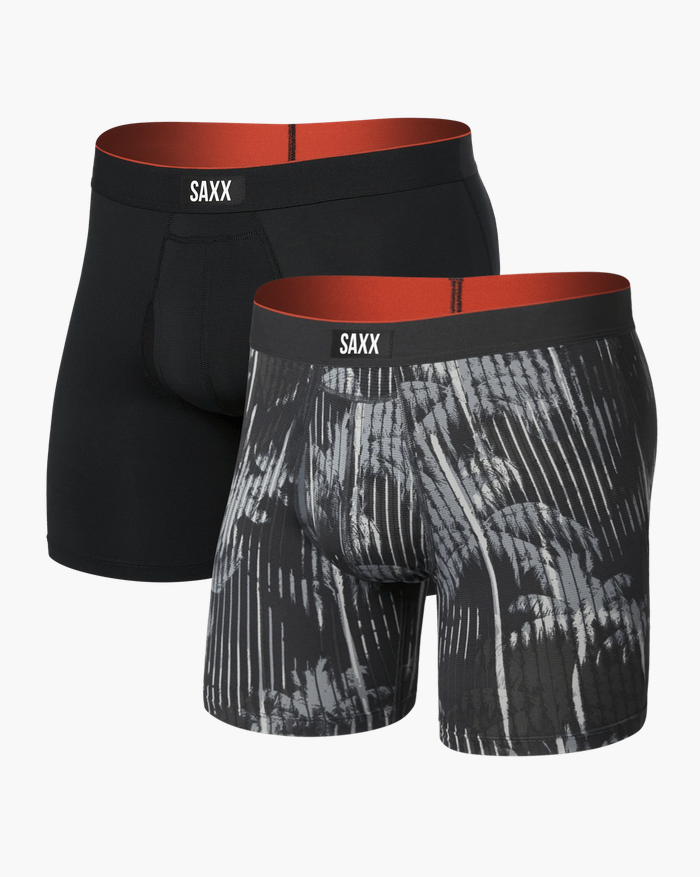 Palm screen/black Multi-Sport Mesh (2 Pack) Multi-Sport Performance Boxer Brief 6"