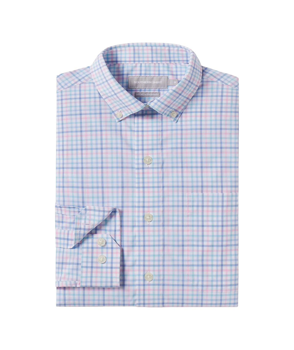 Samford Check Long Sleeve Shirt – Lightweight, Breathable Fall Style color: Hydrangea