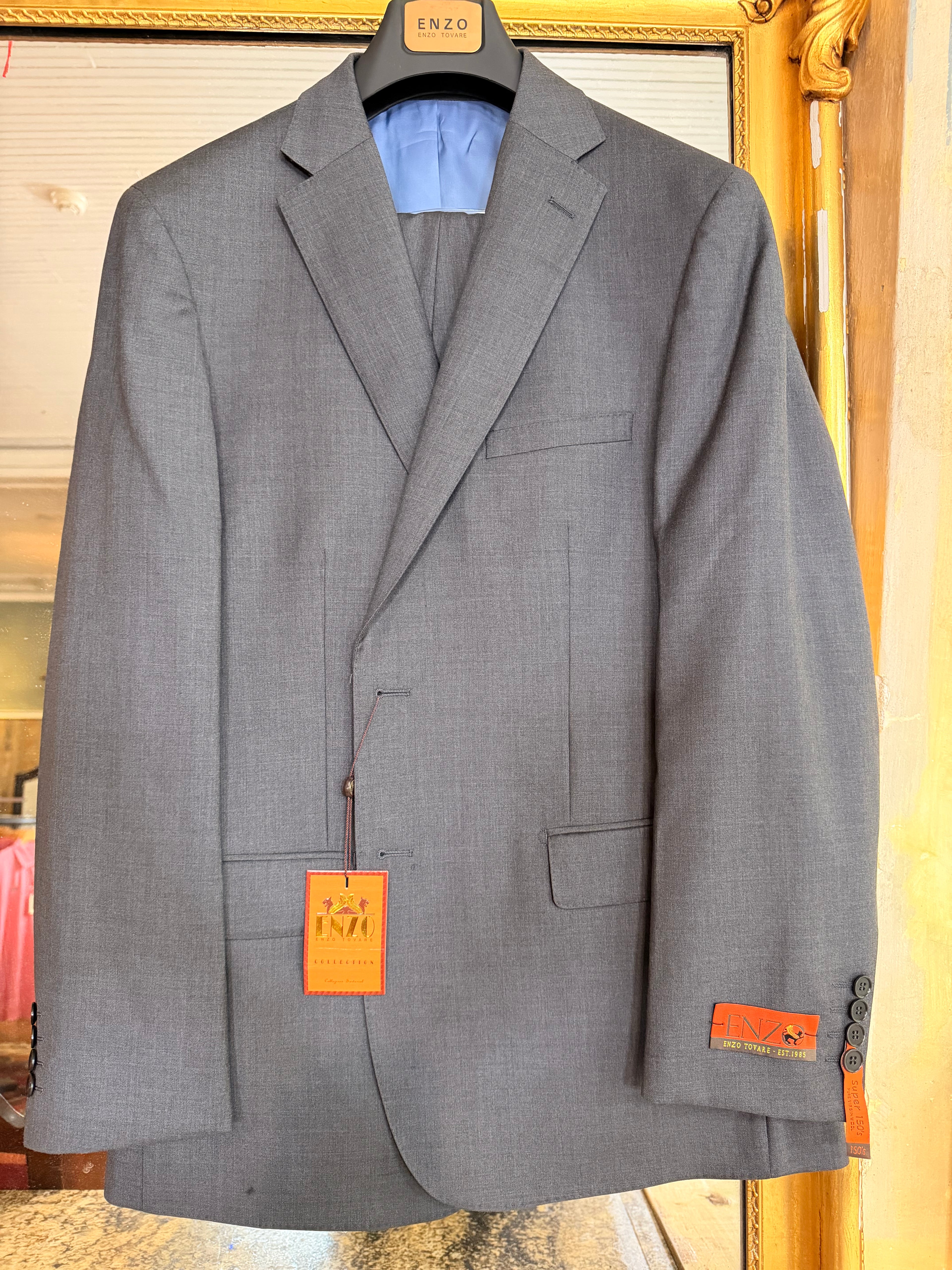 Enzo 44R 2BT Grey Wool